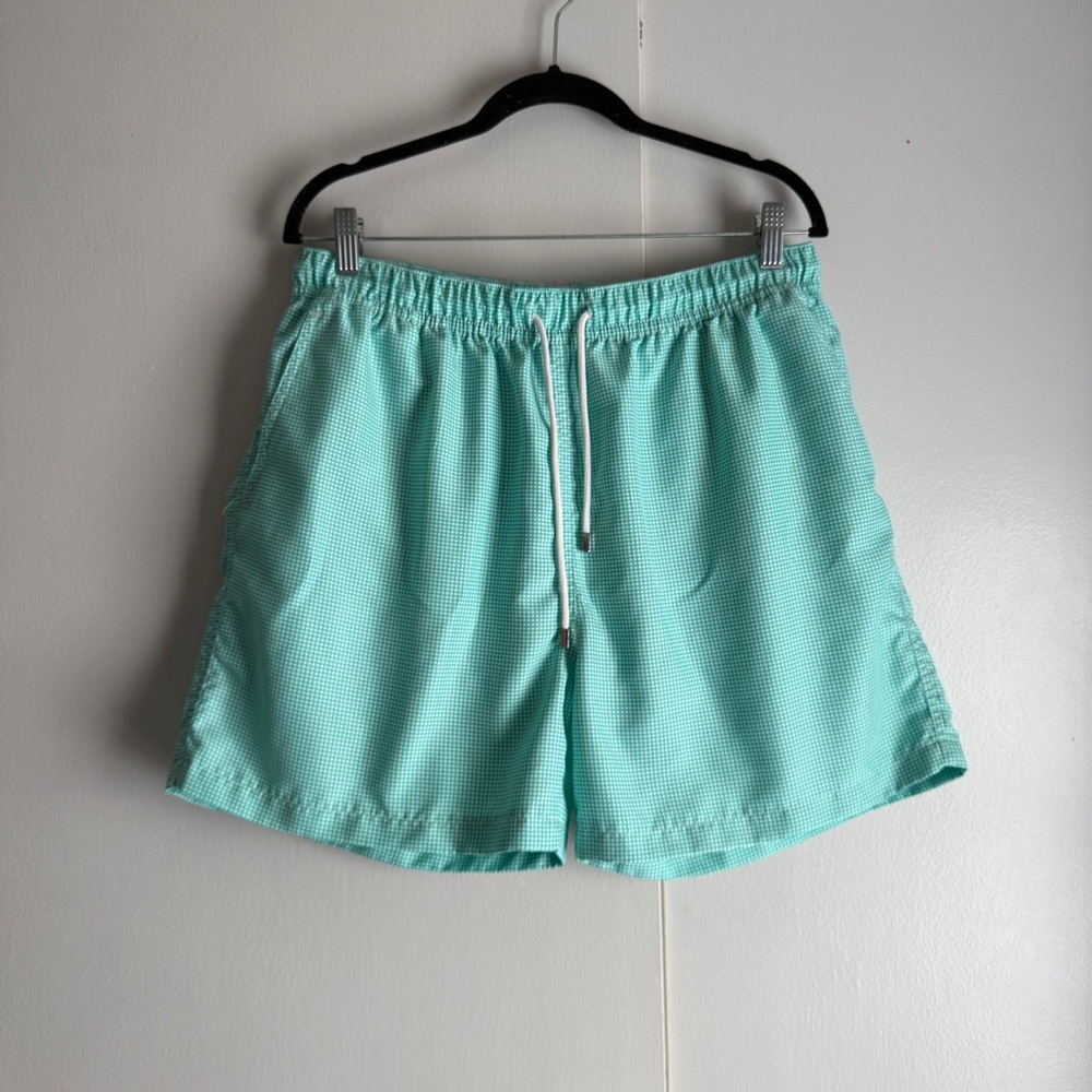 Peter Millar Green and White Swim Trunks Shorts Men’s Size XL